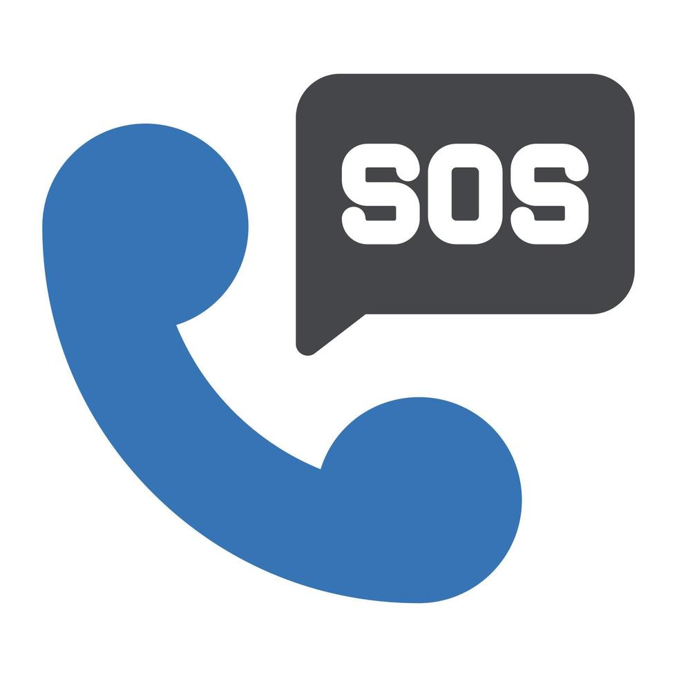 call sos vector illustration on a background.Premium quality symbols.vector icons for concept and graphic design.