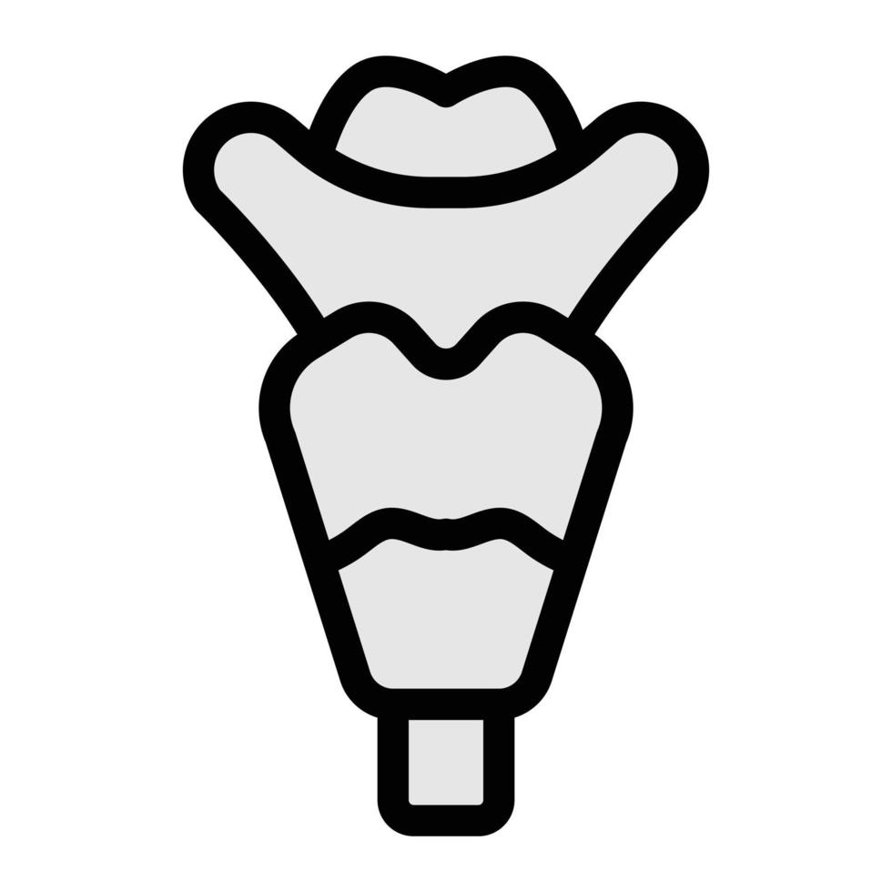 ilustración vectorial de laringe en un fondo. símbolos de calidad premium. iconos vectoriales para concepto y diseño gráfico. vector