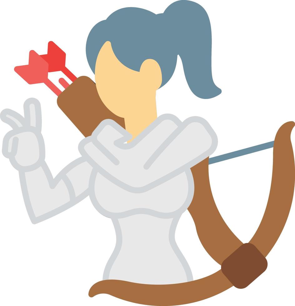 woman hunter vector illustration on a background.Premium quality symbols.vector icons for concept and graphic design.