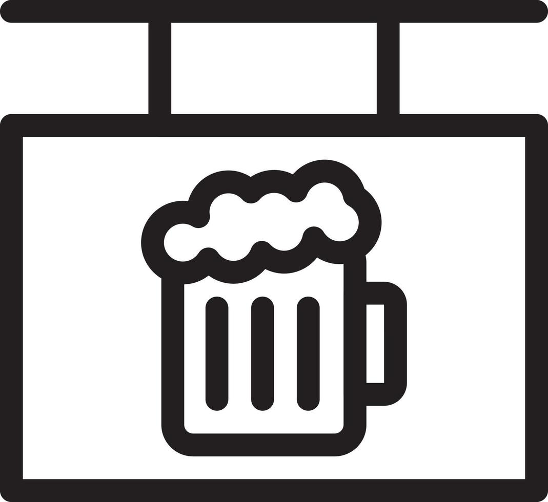 ilustración de vector de tablero de cerveza en un fondo. símbolos de calidad premium. iconos vectoriales para concepto y diseño gráfico.