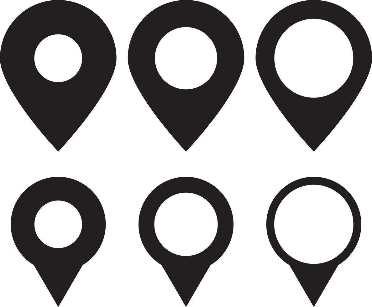 Modern map markers. location pin sign vector