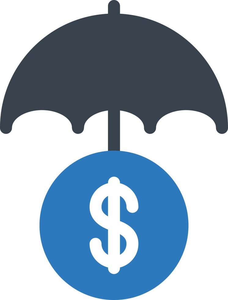 ilustración de vector de protección de dólar en un fondo. símbolos de calidad premium. iconos vectoriales para concepto y diseño gráfico.