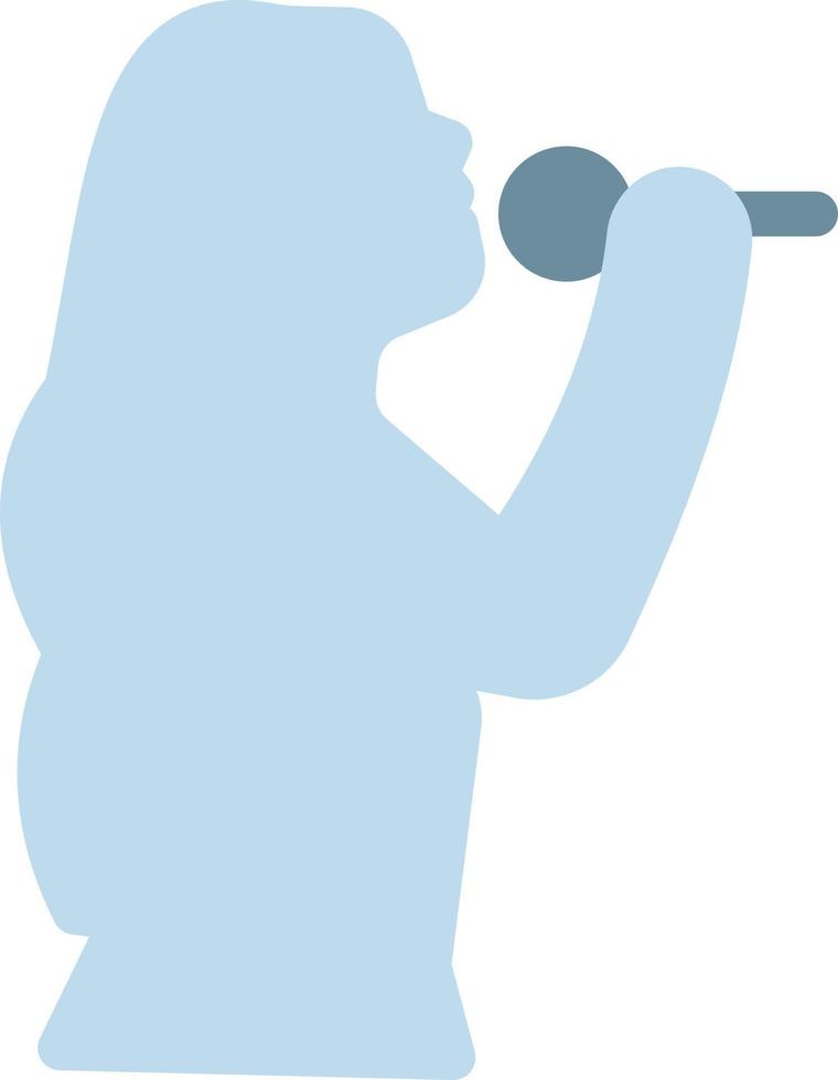 singing girl vector illustration on a background.Premium quality symbols.vector icons for concept and graphic design.