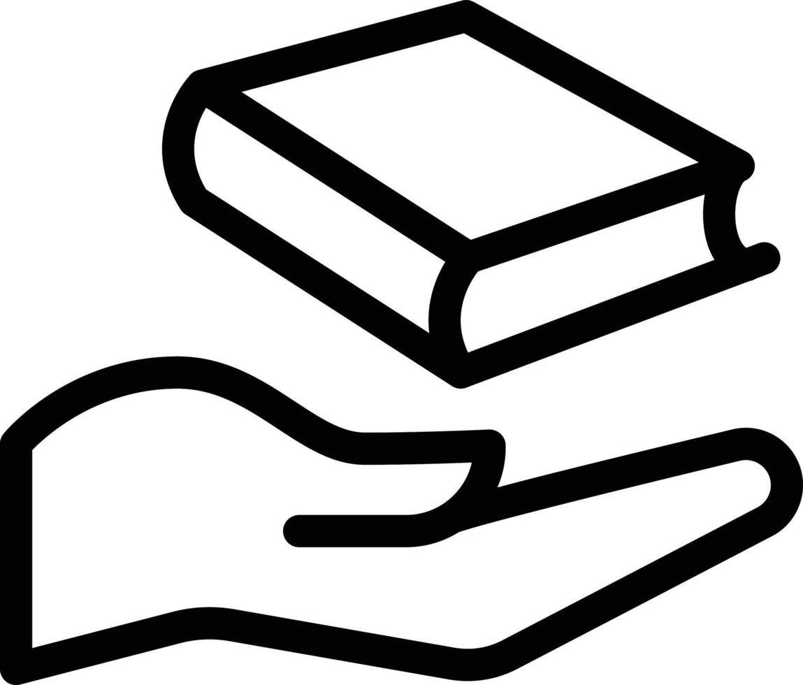 ilustración de vector de libro de mano sobre un fondo. símbolos de calidad premium. iconos vectoriales para concepto y diseño gráfico.