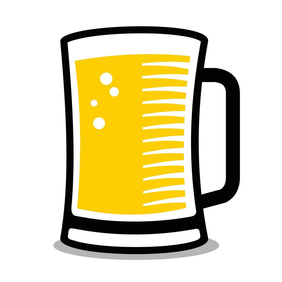 yellow drink glass vector