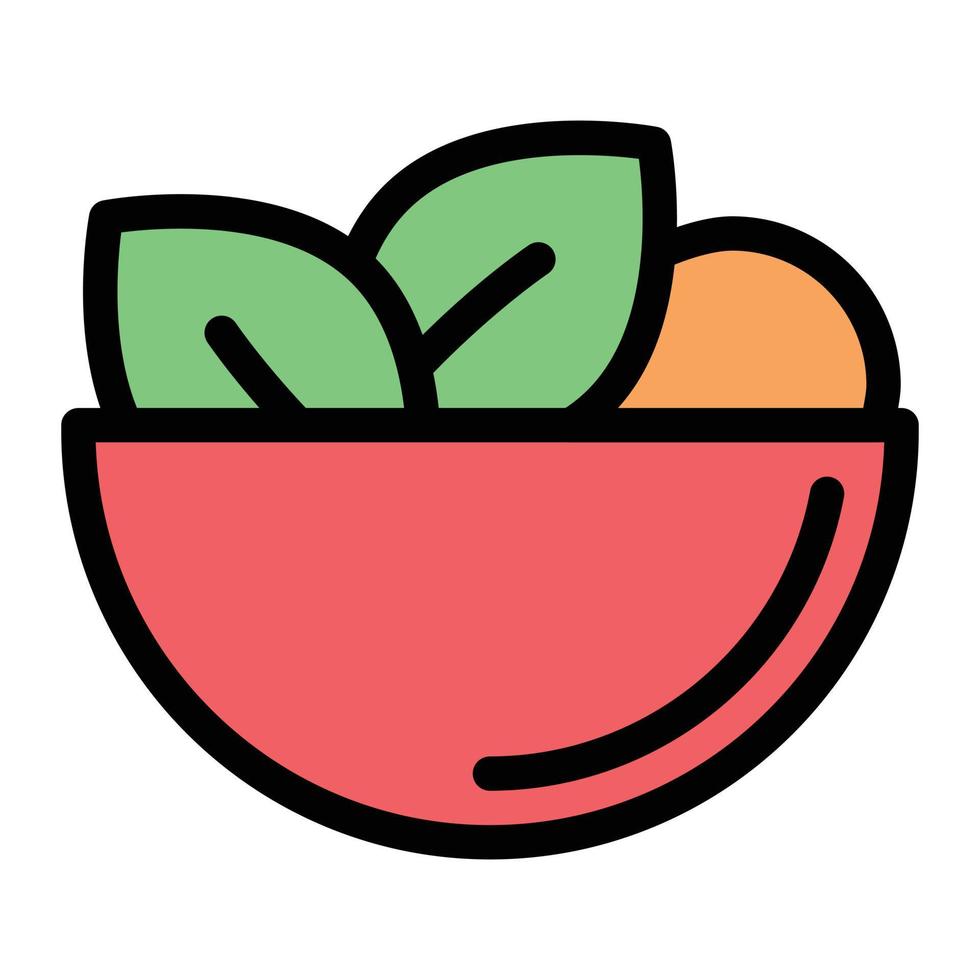 salad bowl vector illustration on a background.Premium quality symbols.vector icons for concept and graphic design.