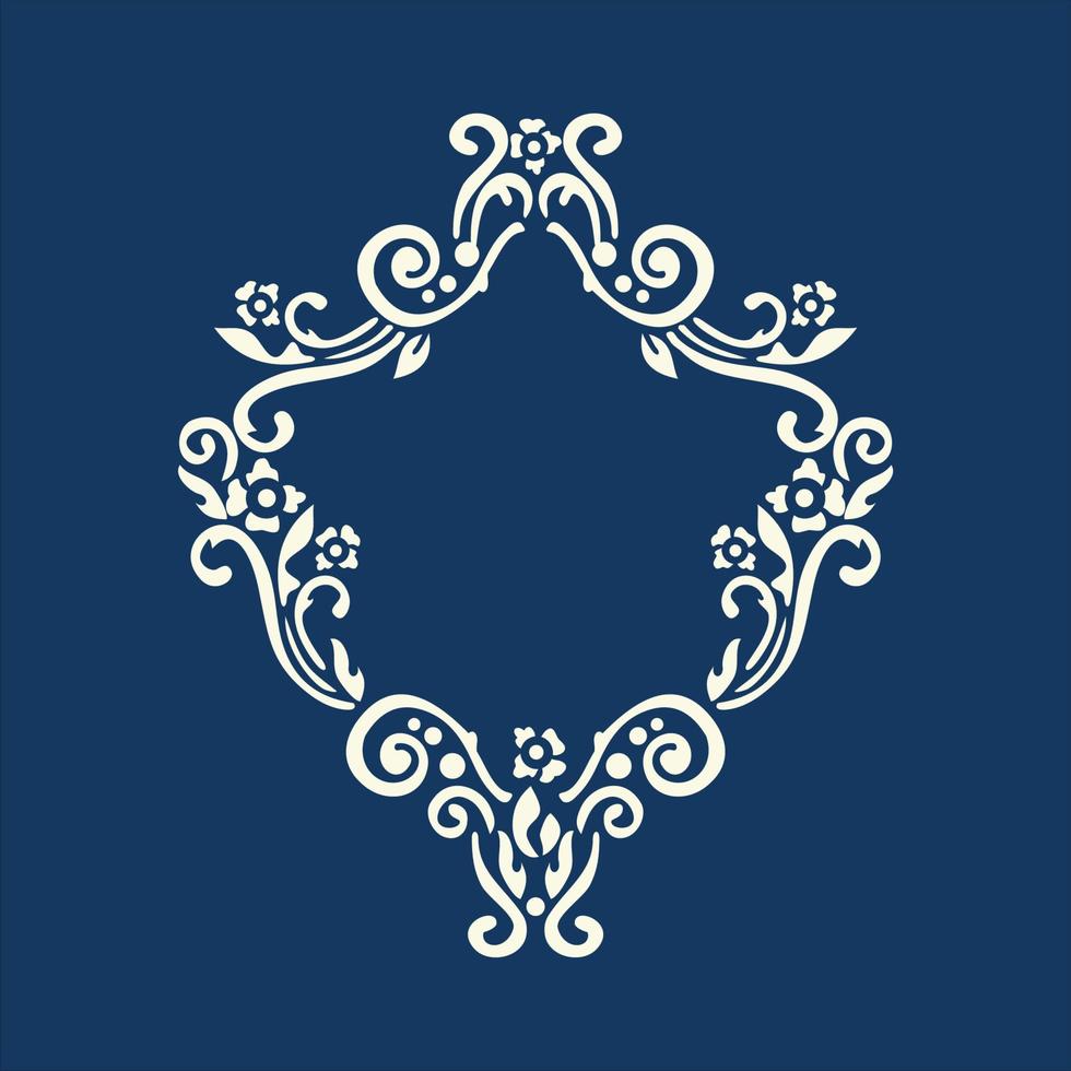 swirl ornament frame vector