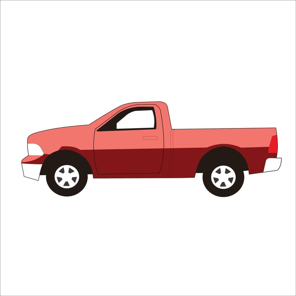 truck vehicle side view vector
