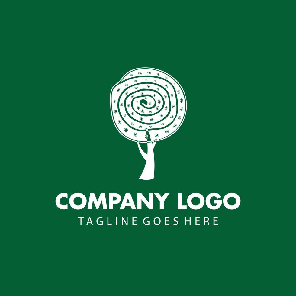 green tree company logo template vector