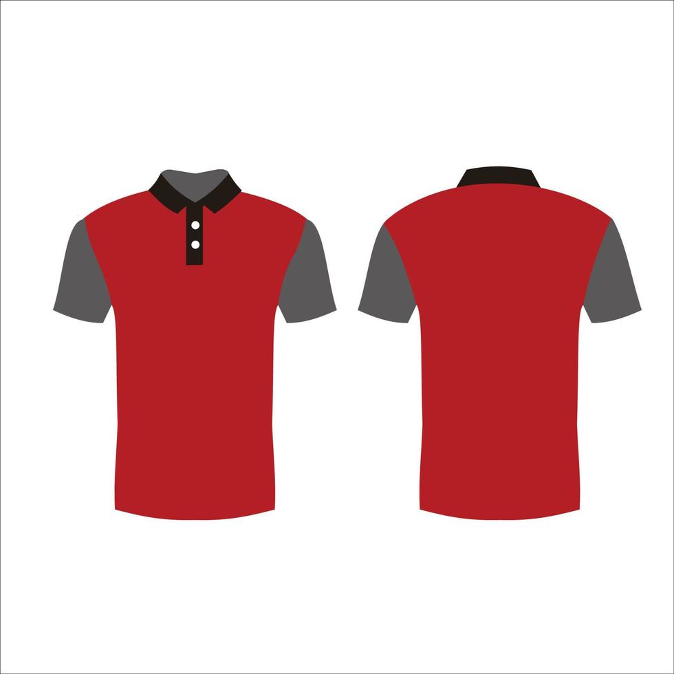 men shirt mockup fron back vector