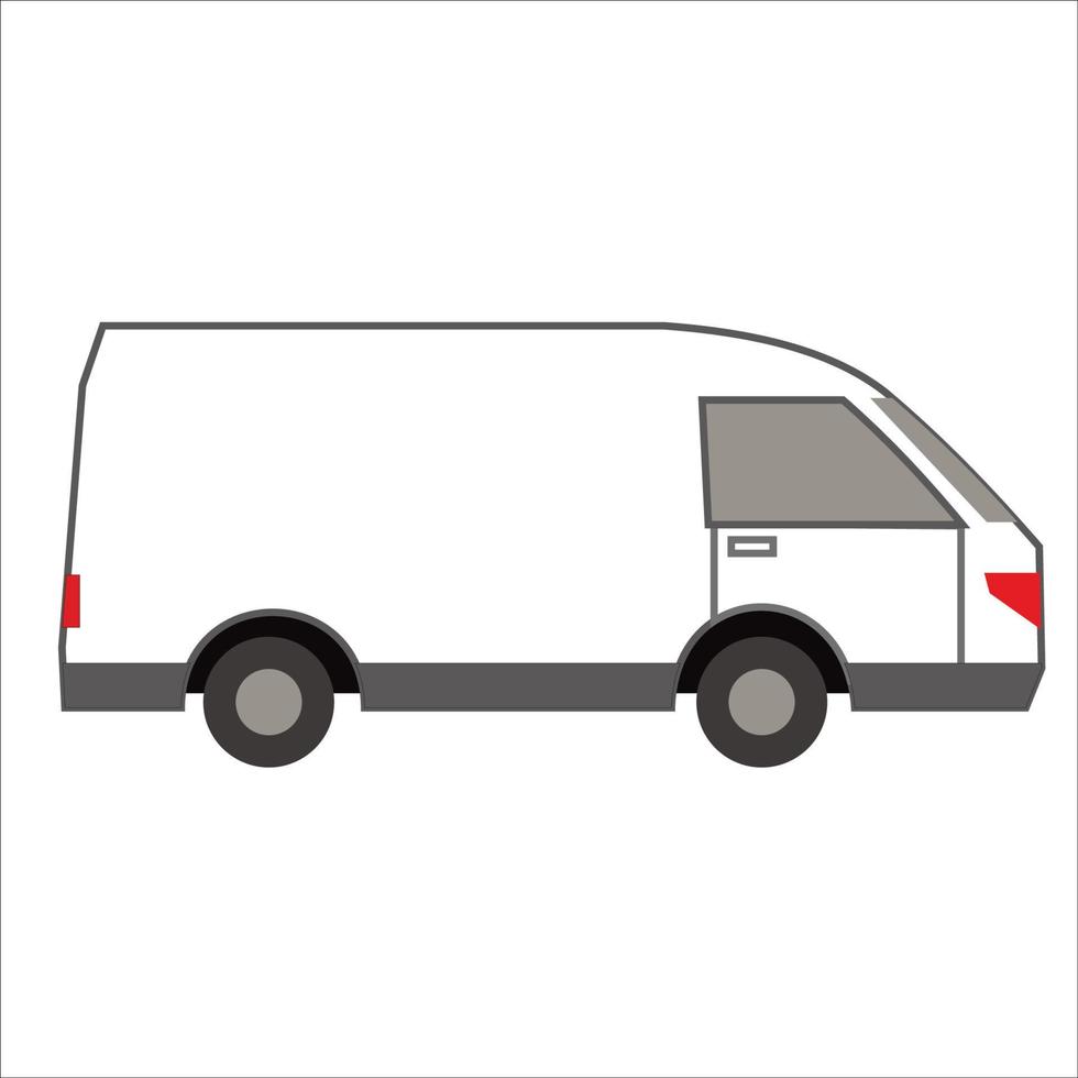 white mini van transportation vector