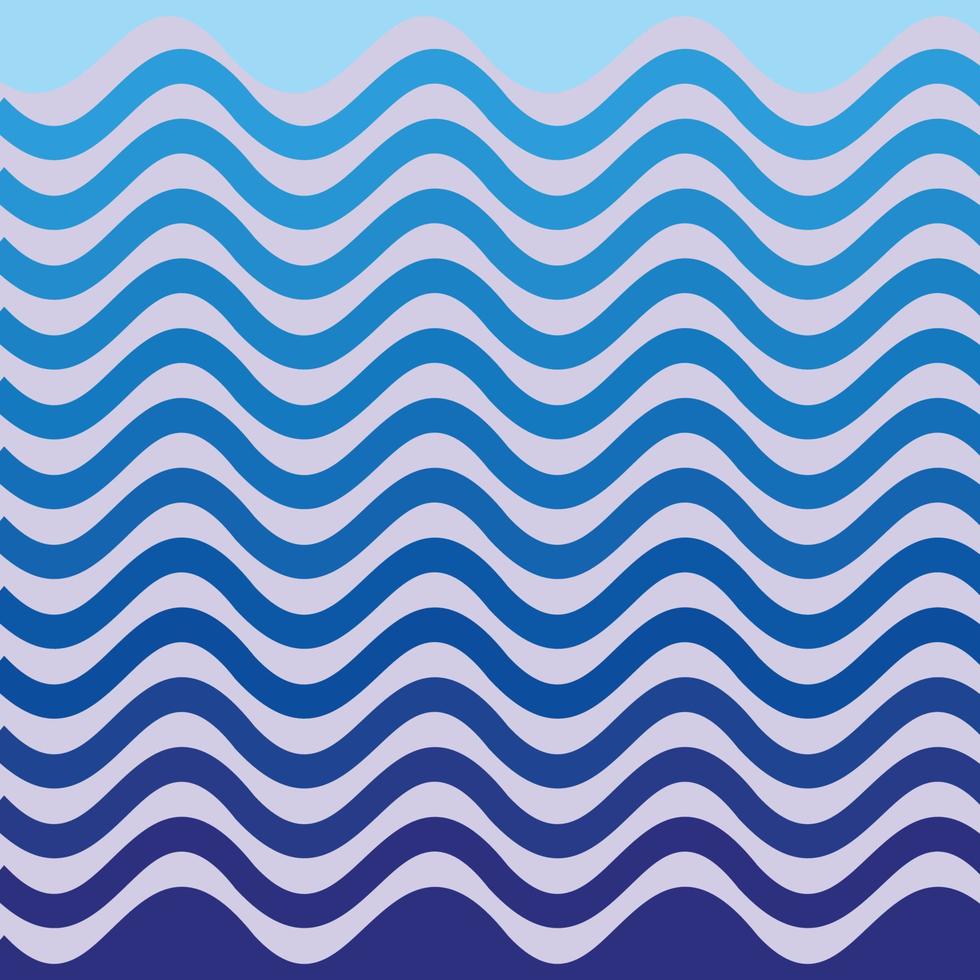 ola de mar abstracto vector