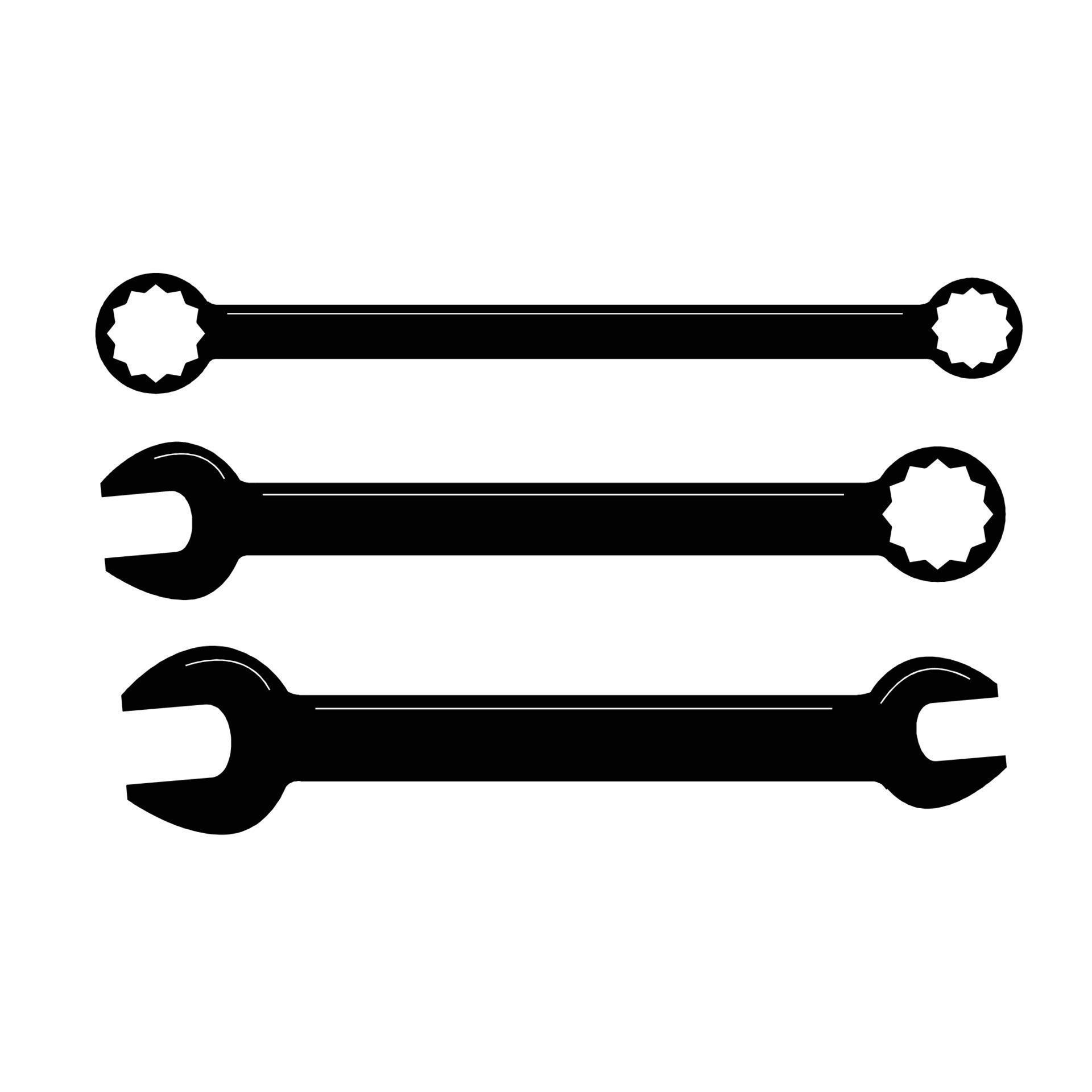 wrench tool set 7275969 Vector Art at Vecteezy