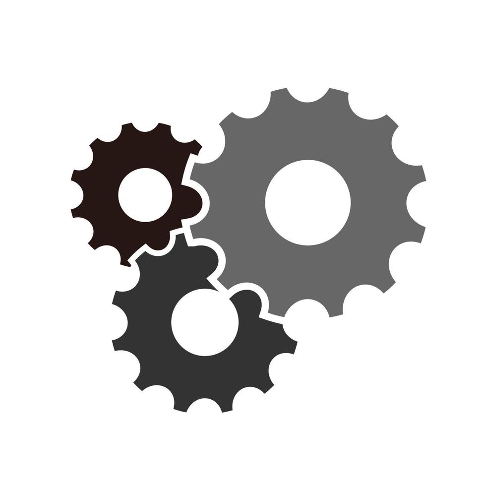 gears worker symbol vector