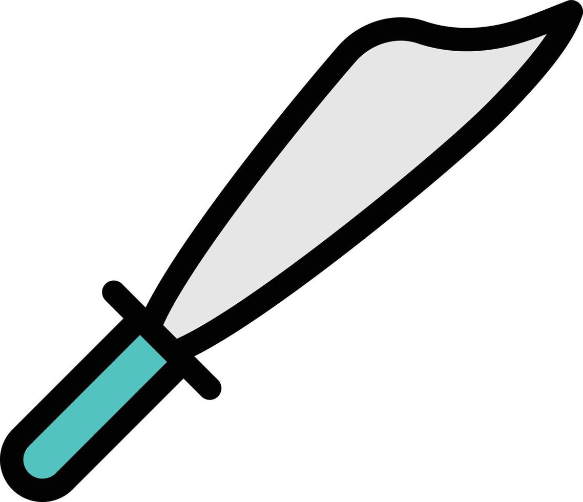 ilustración de vector de cuchillo en un fondo. símbolos de calidad premium. iconos vectoriales para concepto y diseño gráfico.