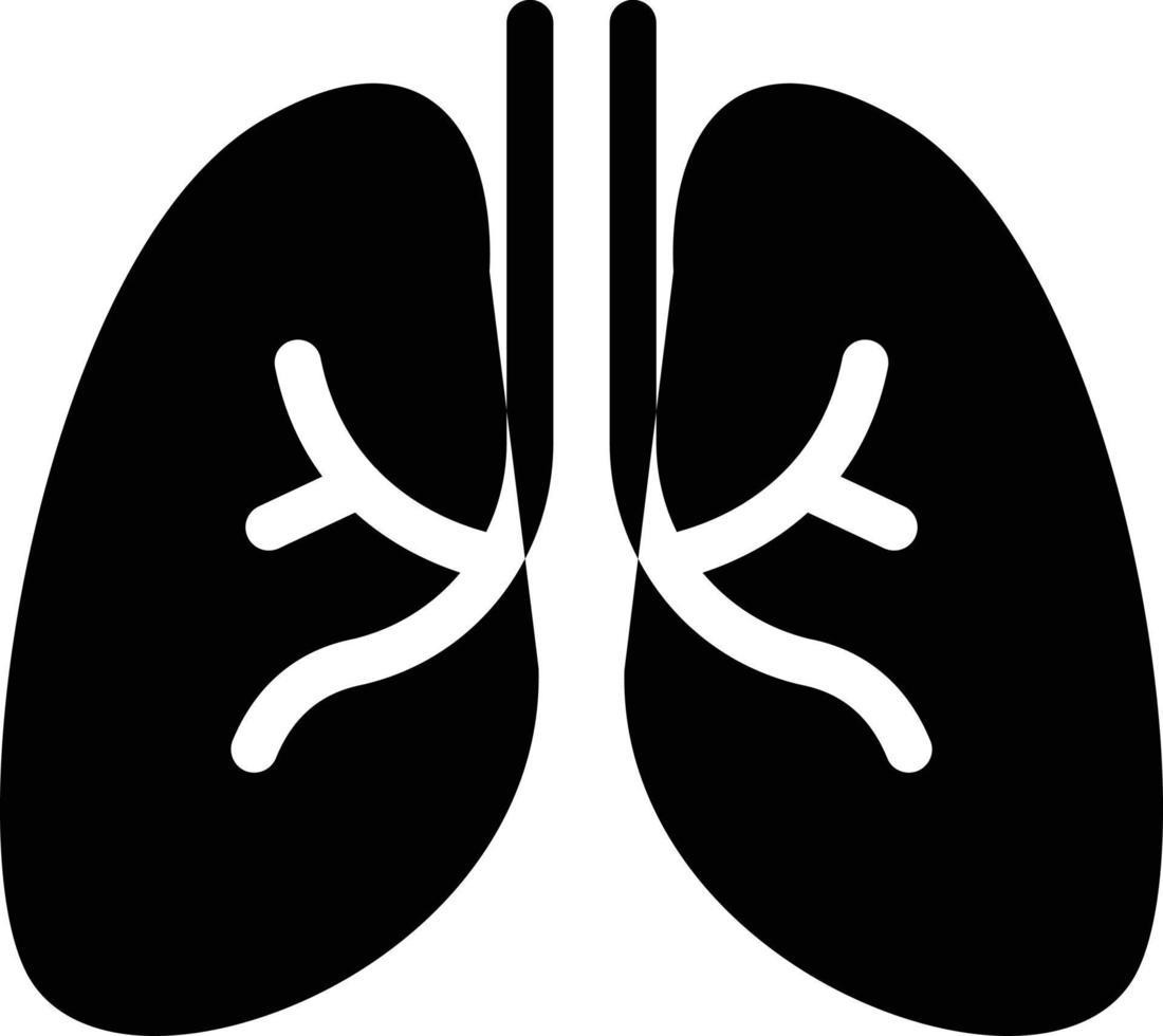 ilustración vectorial de pulmones en un fondo. símbolos de calidad premium. iconos vectoriales para concepto y diseño gráfico. vector