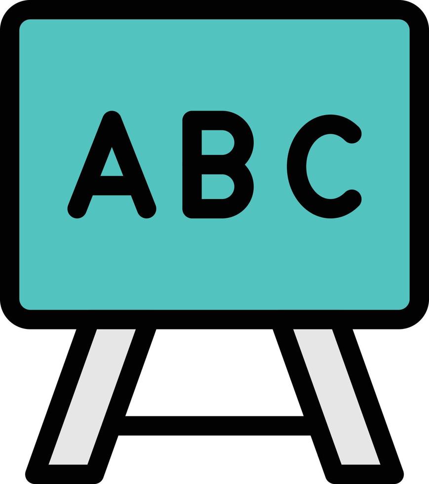 Ilustración de vector de tablero abc en un fondo. Símbolos de calidad premium. Iconos vectoriales para concepto y diseño gráfico.