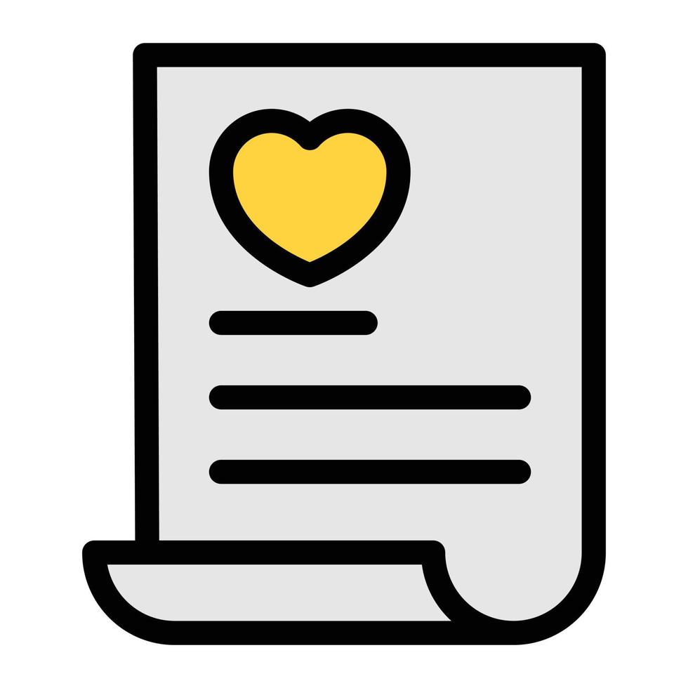 ilustración de vector de carta de amor en un fondo. símbolos de calidad premium. iconos vectoriales para concepto y diseño gráfico.