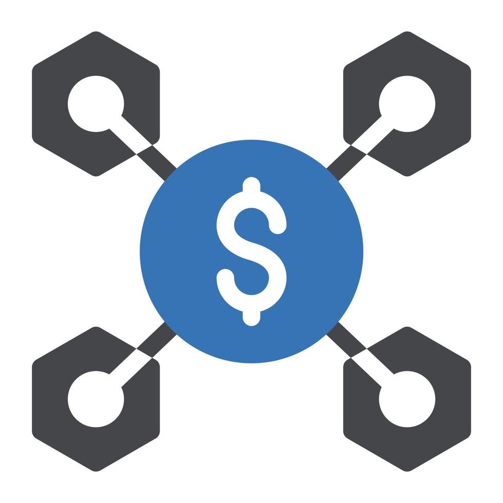 dollar chain vector illustration on a background.Premium quality symbols.vector icons for concept and graphic design.
