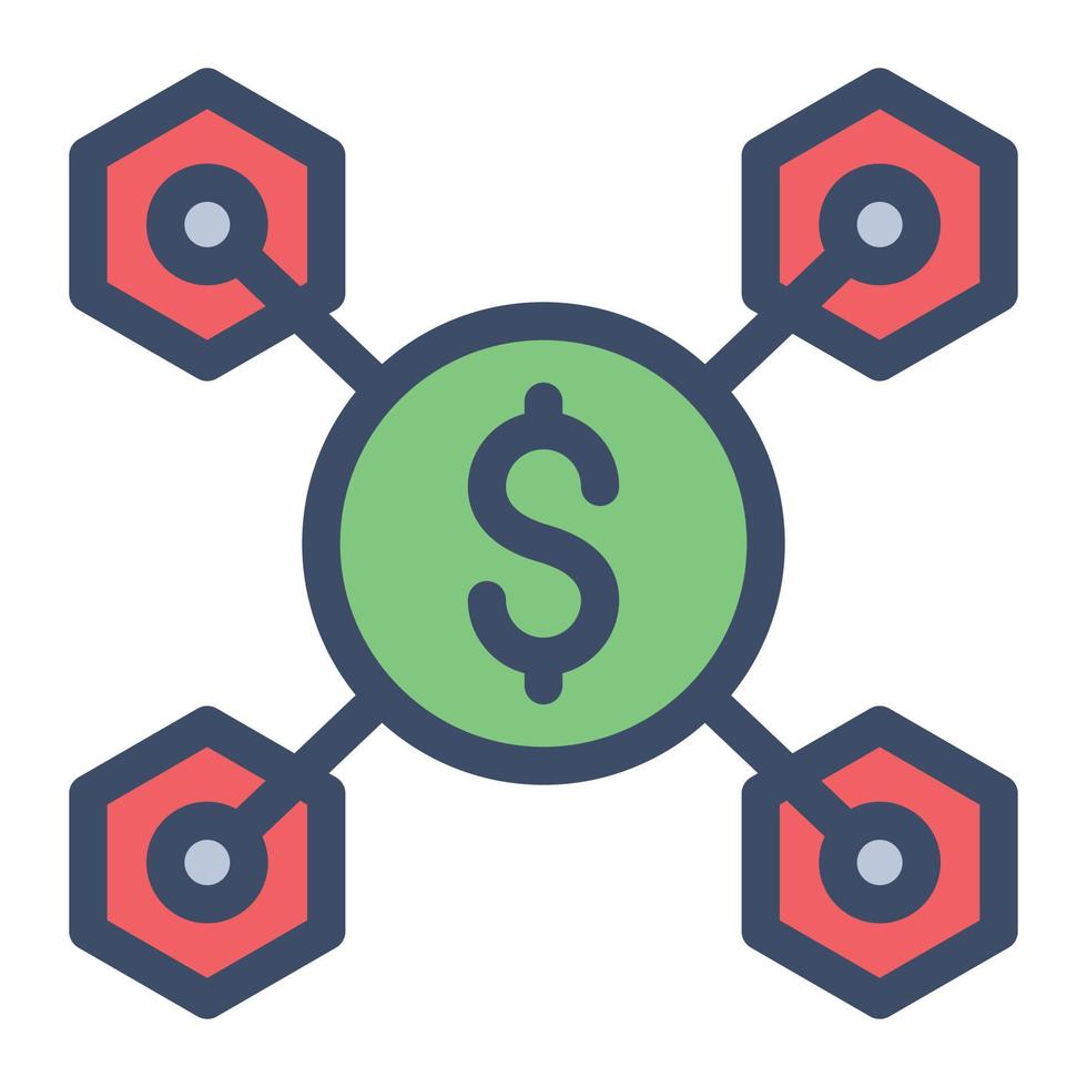 dollar chain vector illustration on a background.Premium quality symbols.vector icons for concept and graphic design.