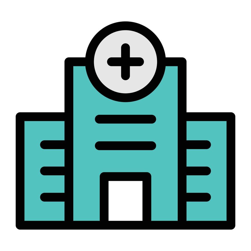 ilustración de vector de hospital en un fondo. símbolos de calidad premium. iconos vectoriales para concepto y diseño gráfico.