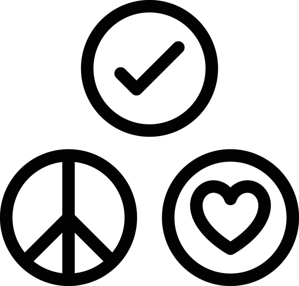 ilustración de vector de paz de amor en un fondo. símbolos de calidad premium. iconos vectoriales para concepto y diseño gráfico.