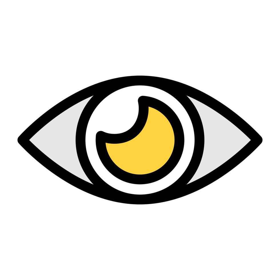 ilustración de vector de ojo en un fondo. símbolos de calidad premium. iconos vectoriales para concepto y diseño gráfico.