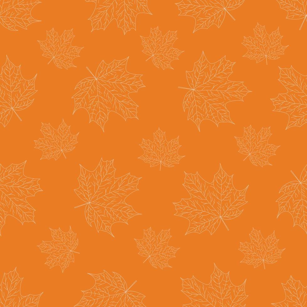 Seamless pattern with autumn leaves. vector