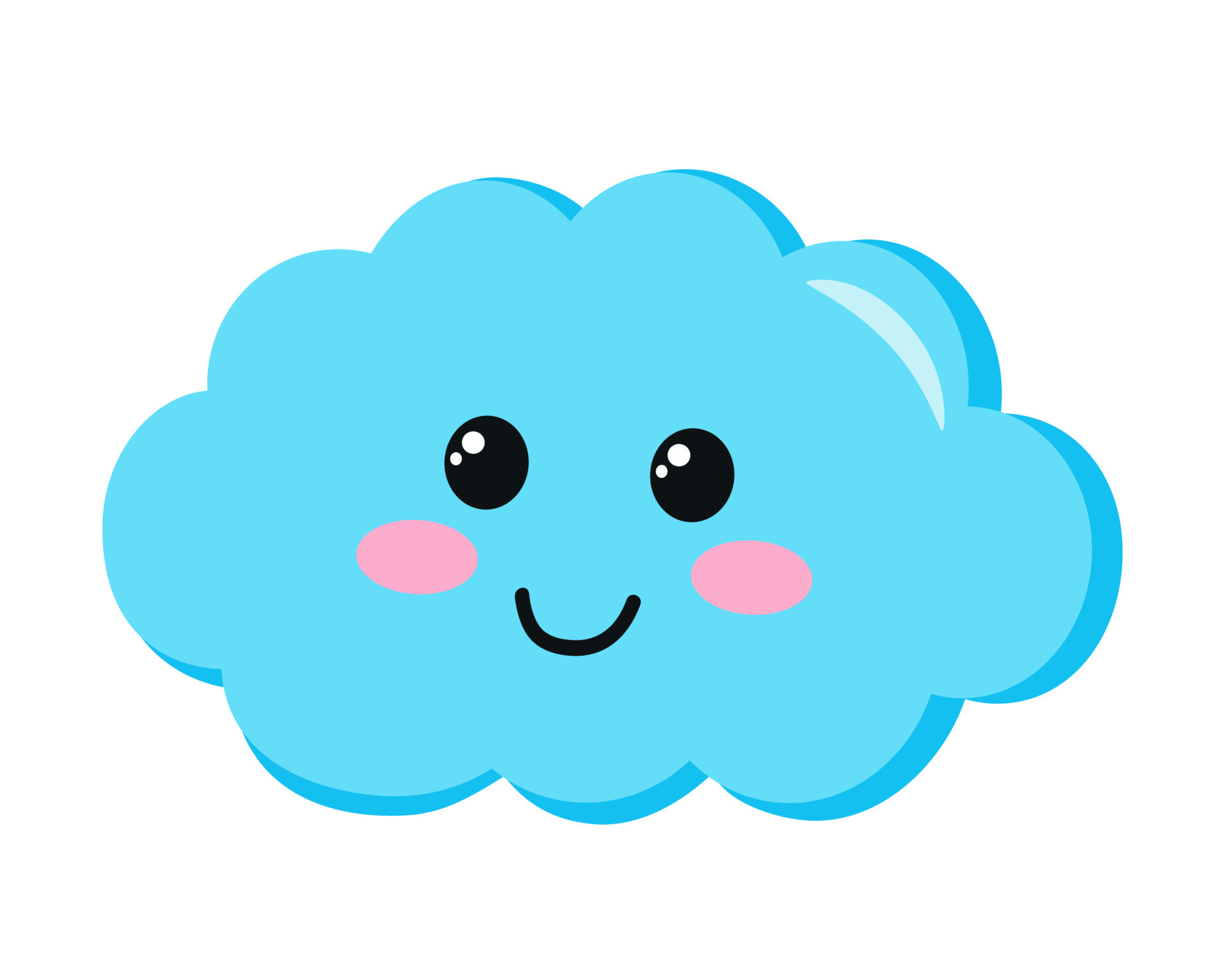 Cartoon cloud with face emotions. 7277681 Vector Art at Vecteezy