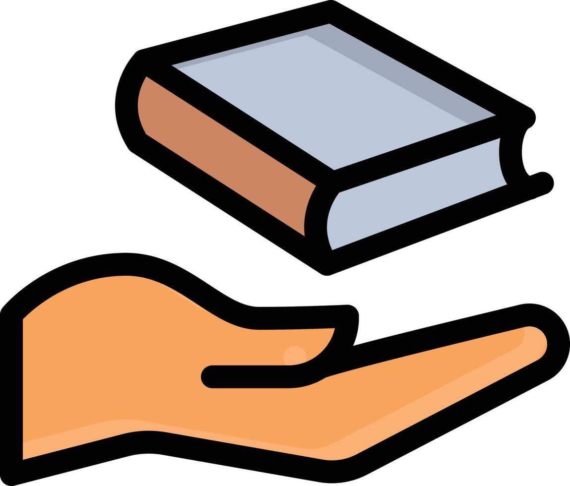 ilustración de vector de libro de mano sobre un fondo. símbolos de calidad premium. iconos vectoriales para concepto y diseño gráfico.