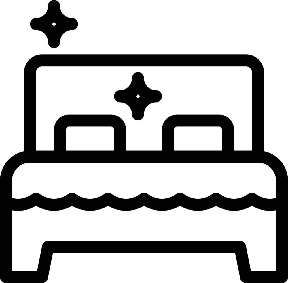 ilustración de vector de limpieza de cama en un fondo. símbolos de calidad premium. iconos vectoriales para concepto y diseño gráfico.