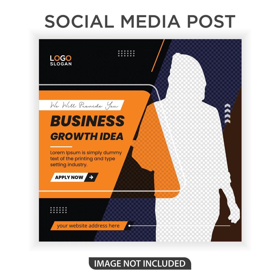 Business growth idea social media post web banner vector