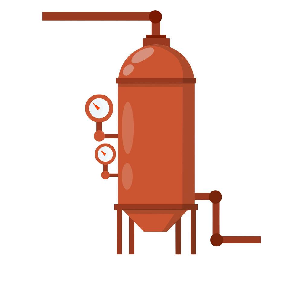 Boiler for heating water. Sanitary engineering vector