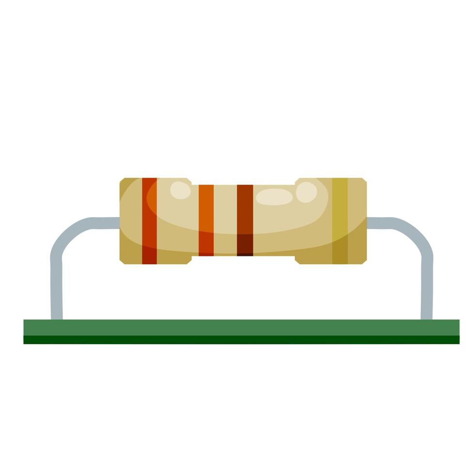 Resistor. Electrical engineering and electronics with two pins vector