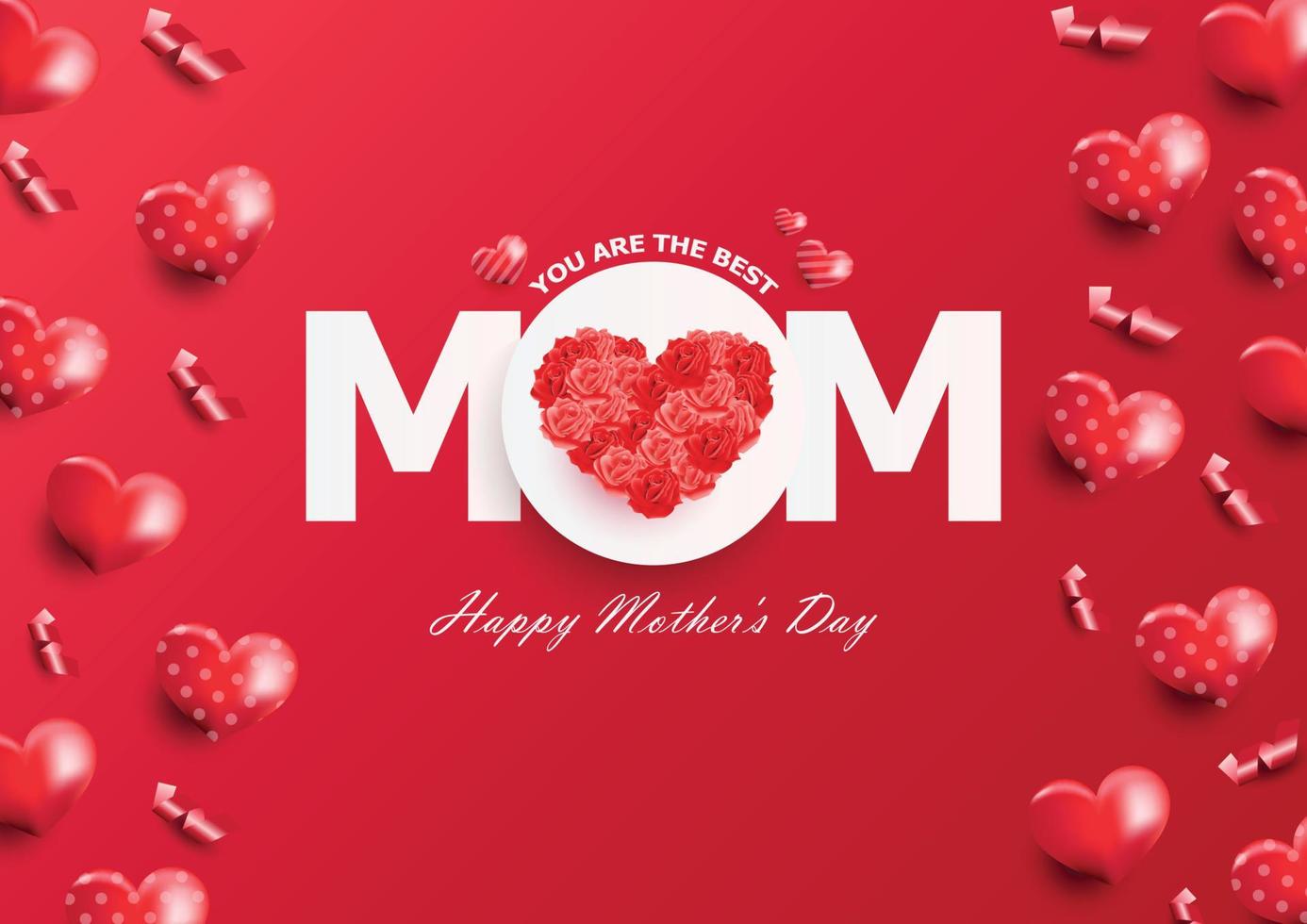 Happy mothers day vector