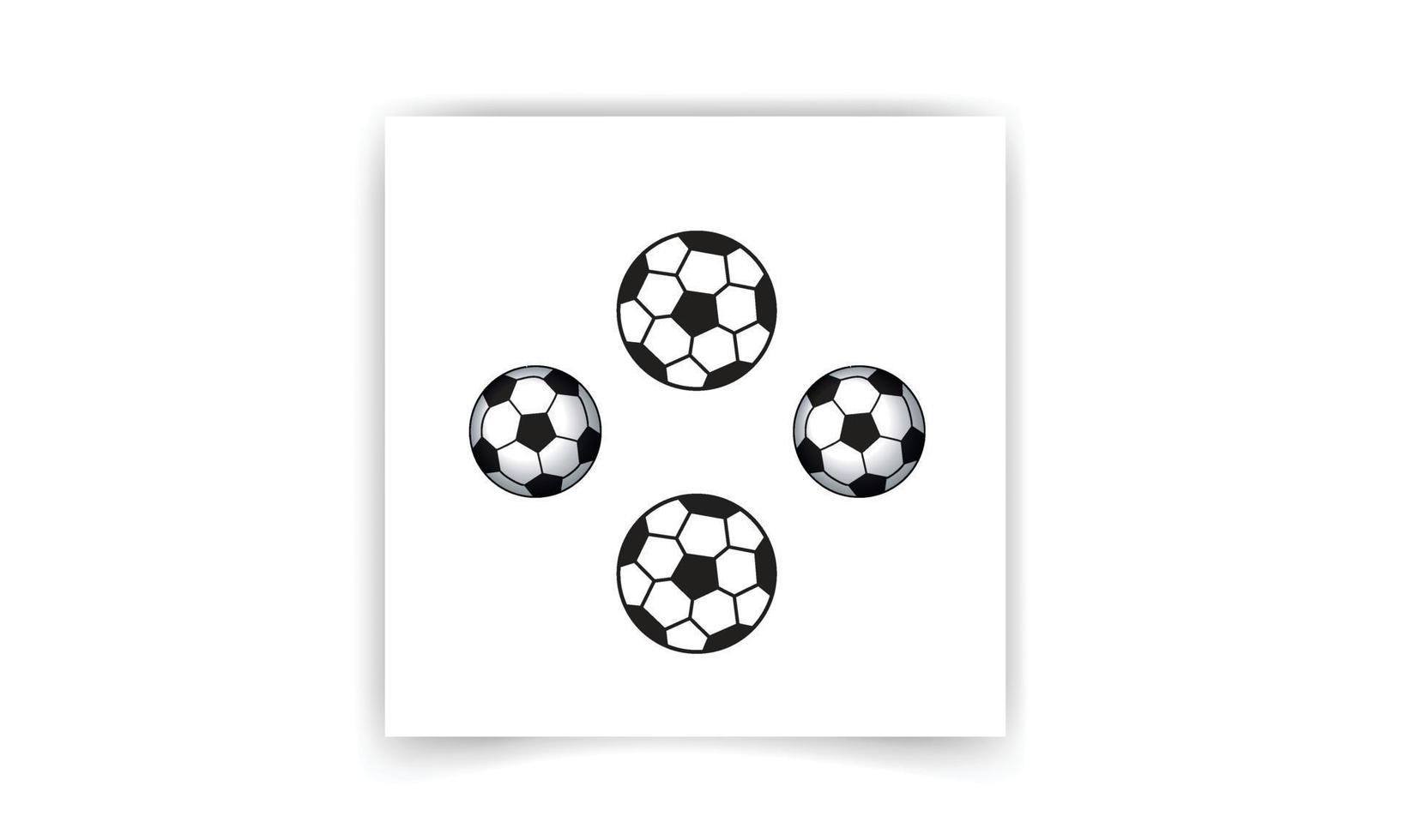 conjunto de plantilla de icono de vector de diseño de logotipo de fútbol