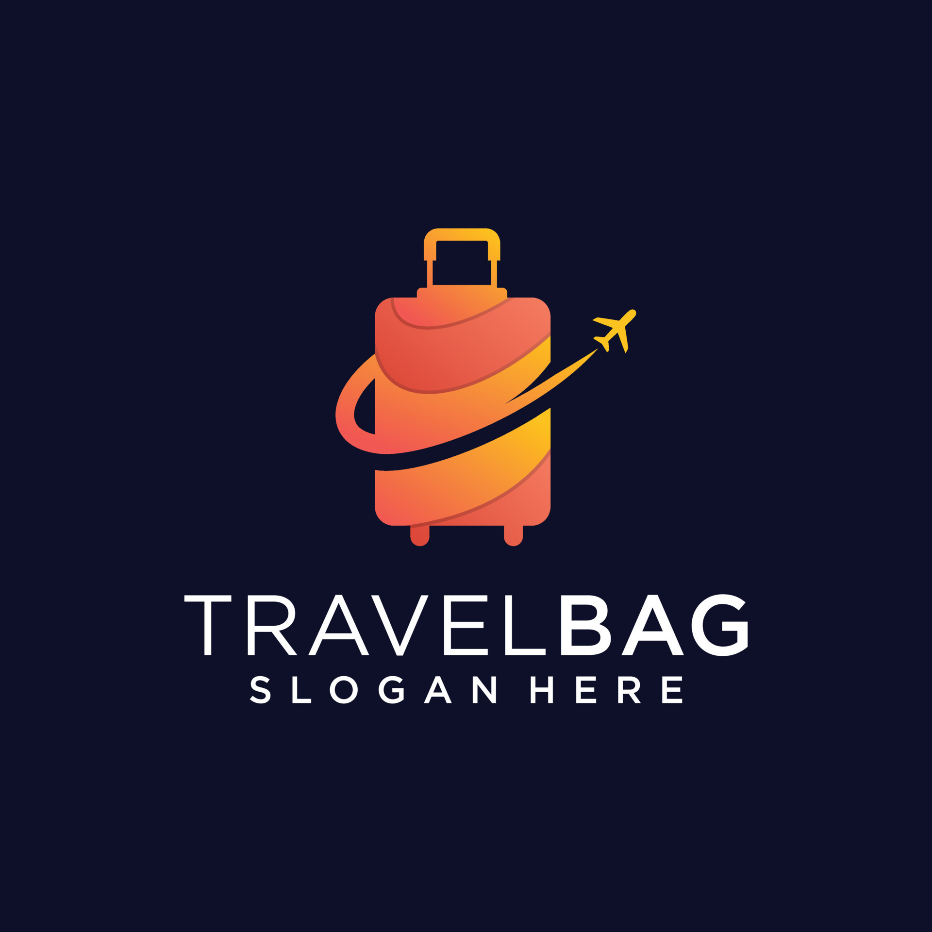 Travel bag logo design inspiration template 7278666 Vector Art at Vecteezy