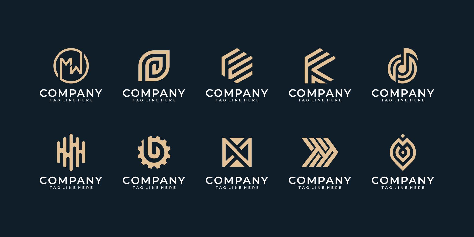 Abstract logo design collection vector