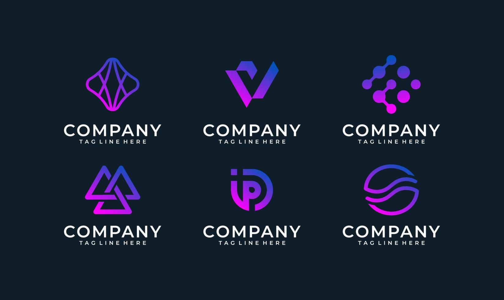 inspiración de paquete de diseño de logotipo abstracto vector