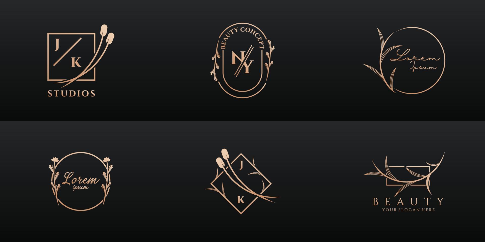 Luxury logo design collection for brand and corporate identity vector