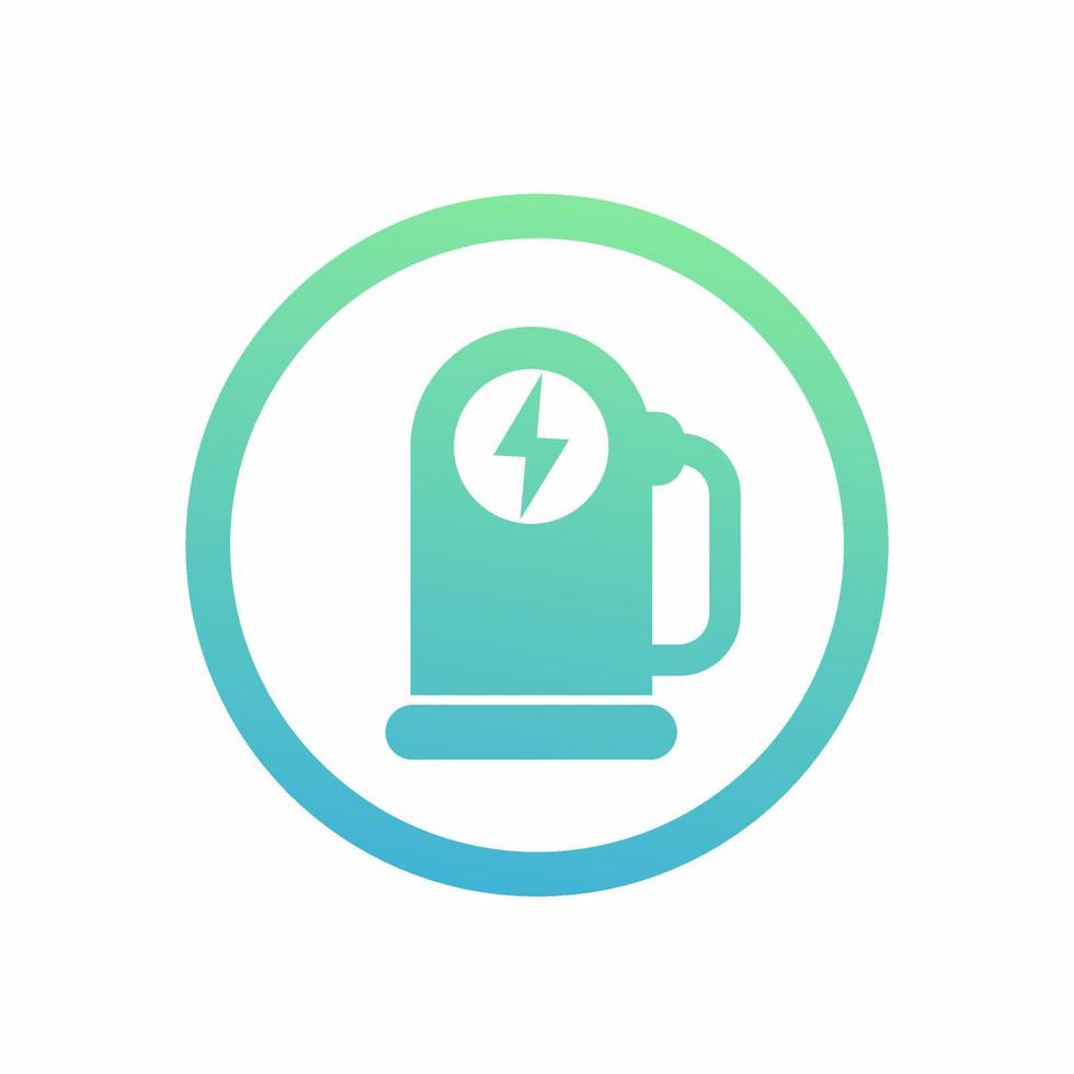 car charging station icon, logo element vector