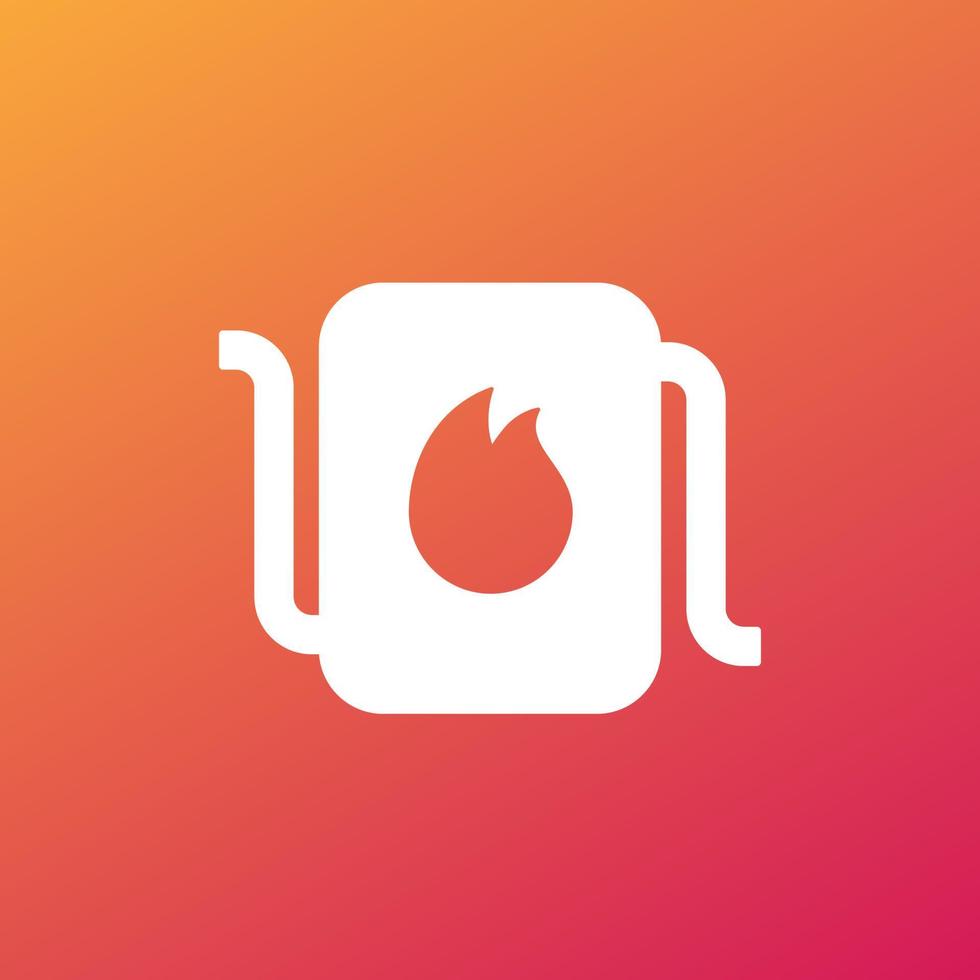 heating system icon, vector sign