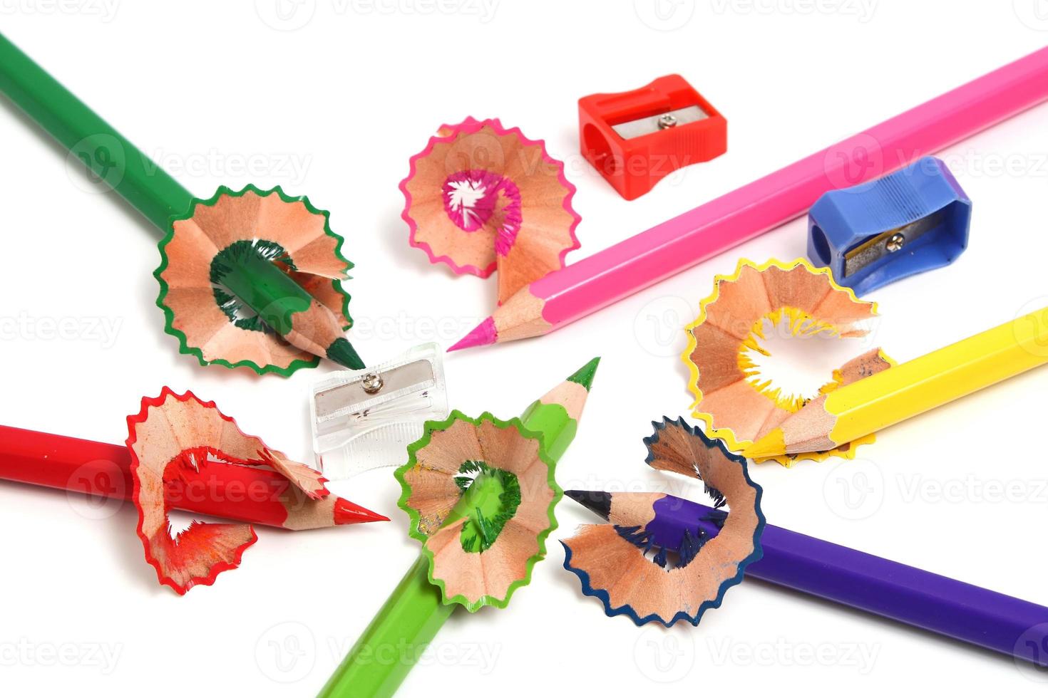 pencils sharpener and shaving photo