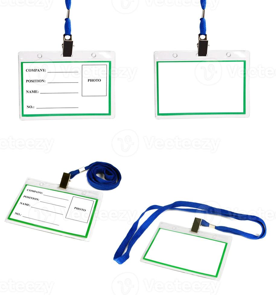 tarjeta de identificación vacía foto