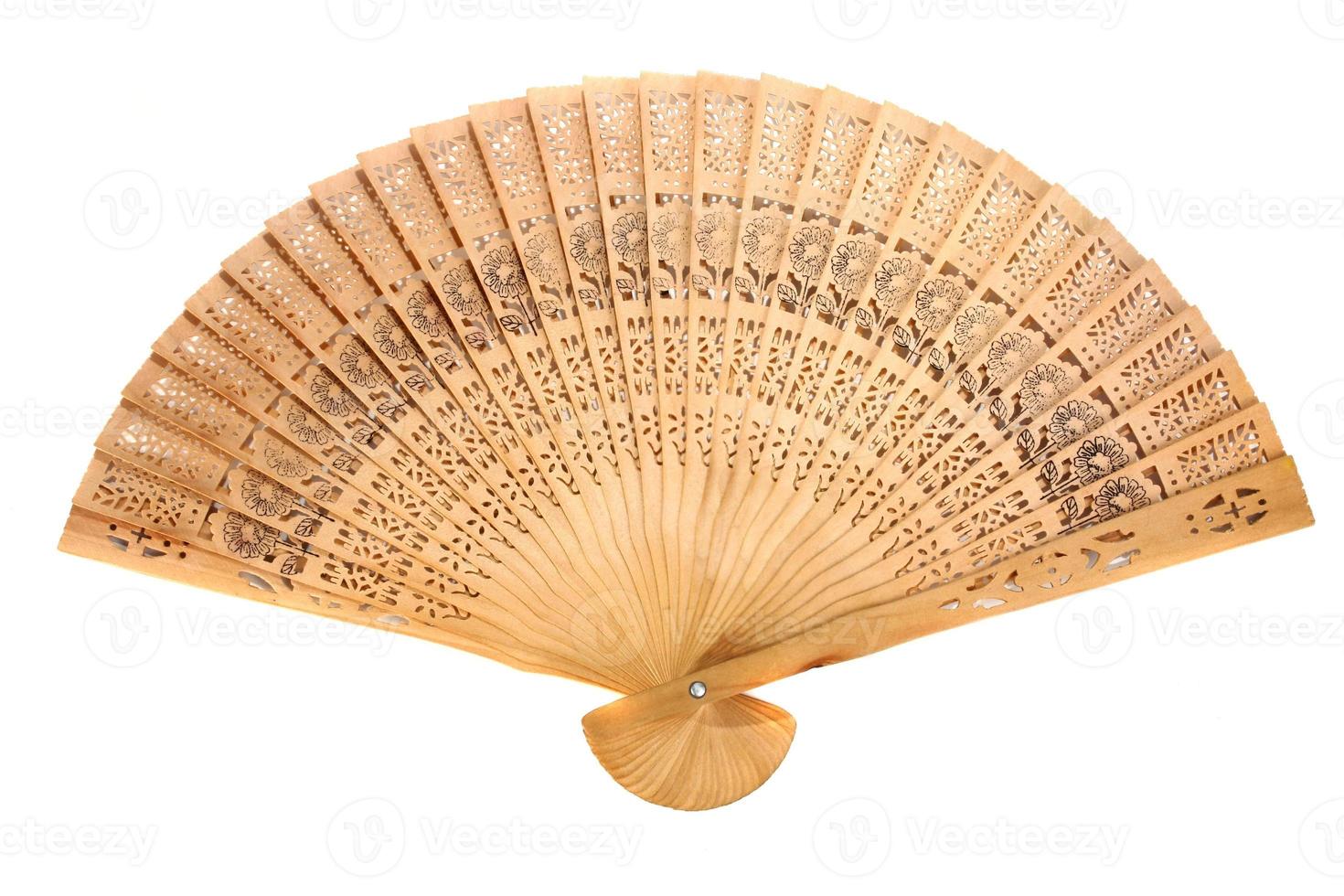 wooden oriental fan photo