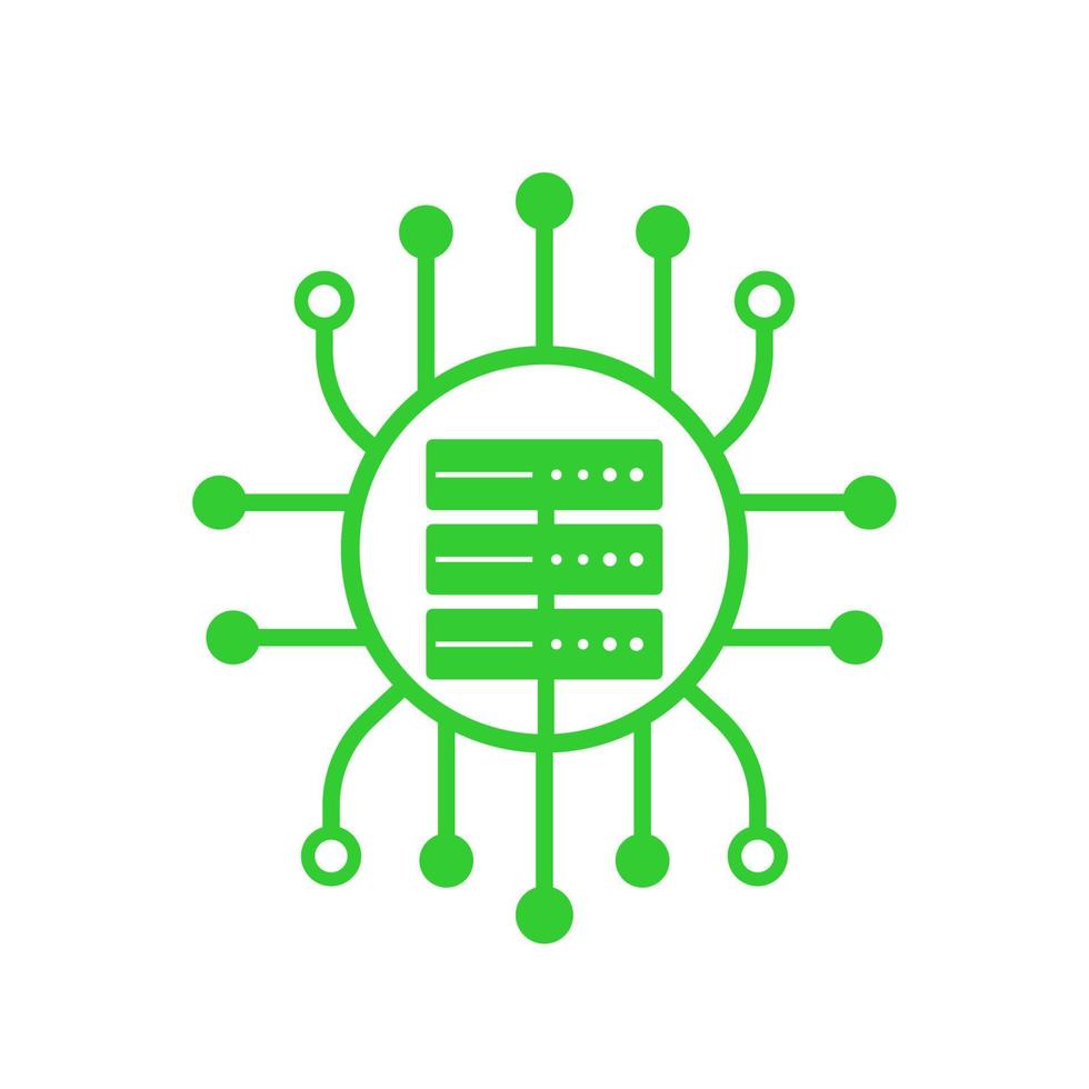 server icon isolated on white vector