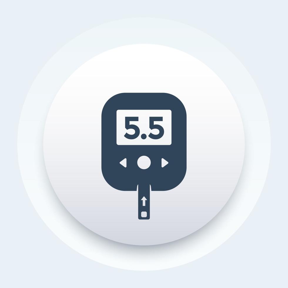 Glucose meter, glucometer vector icon