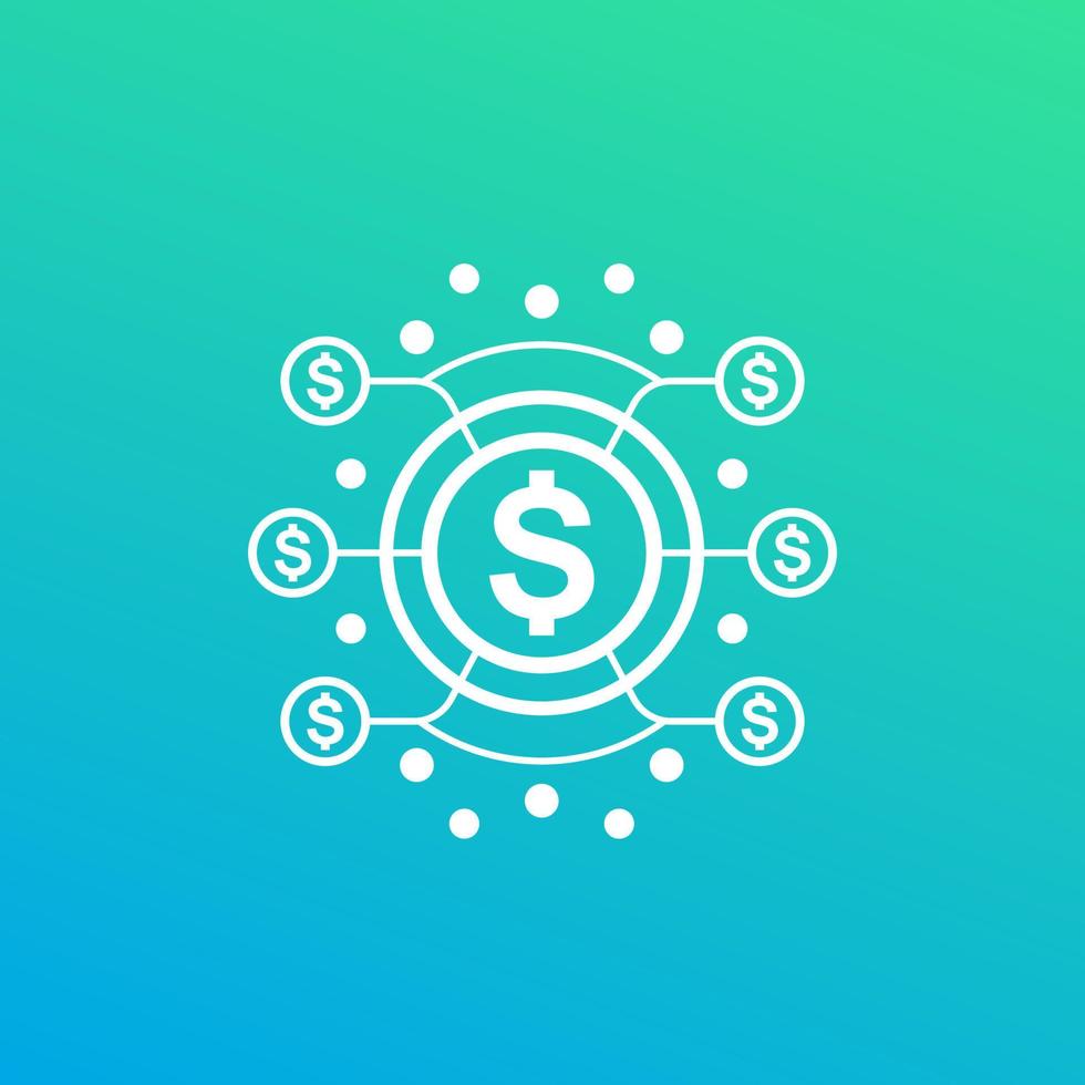 hedge fund, financial diversification vector icon