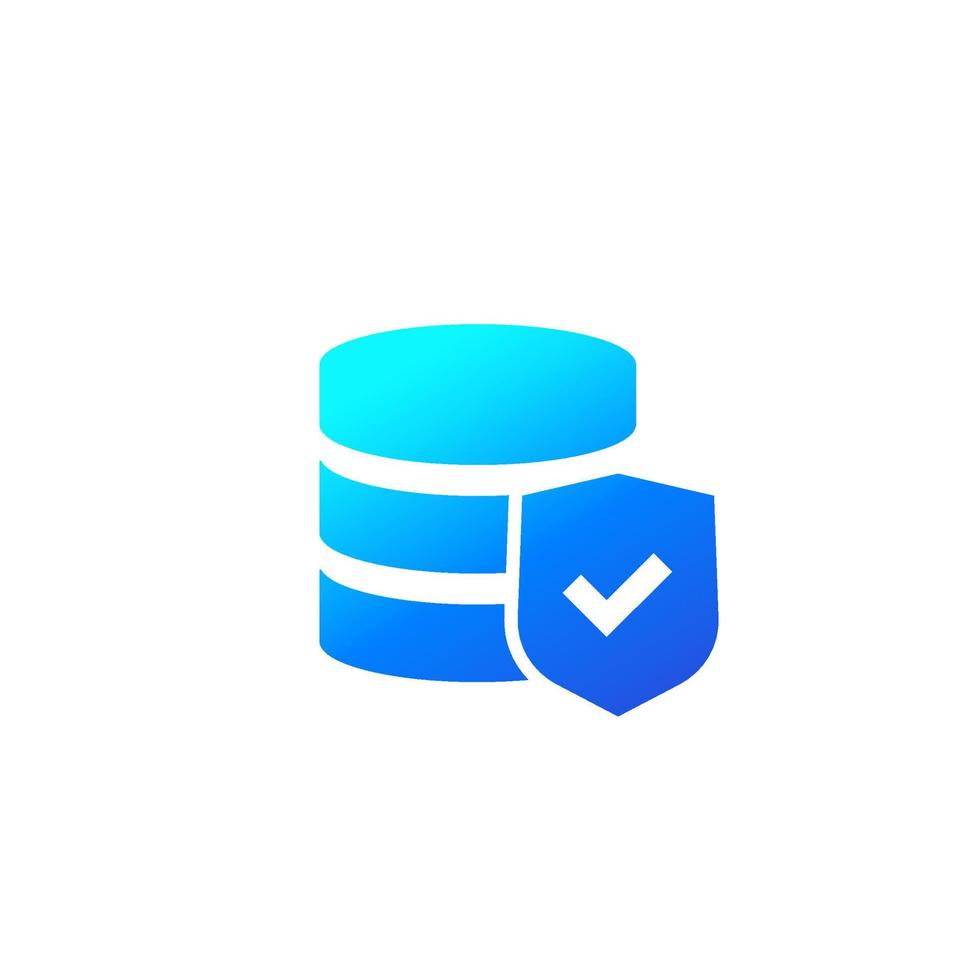 database security icon on white vector