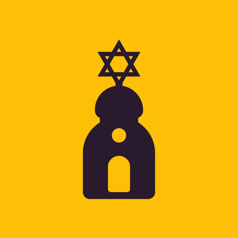 synagogue sign, simple icon vector